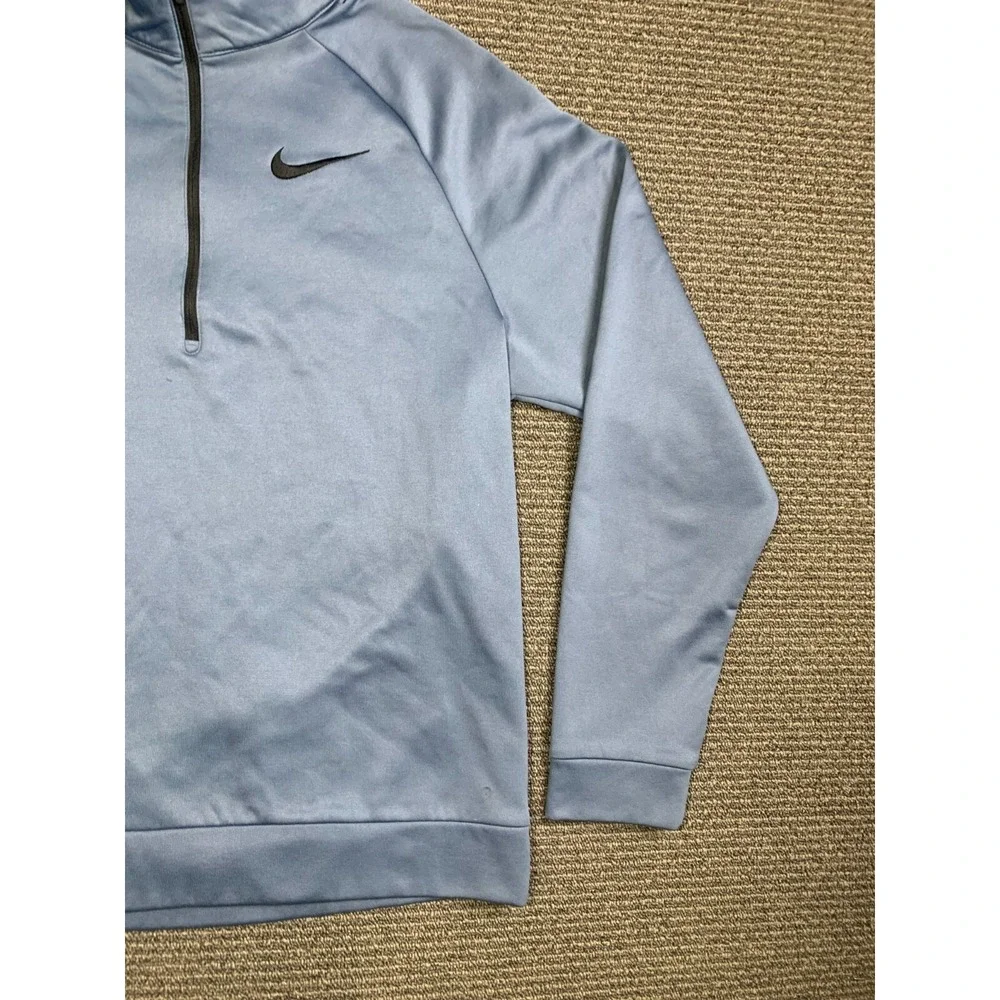 Nike Sweatshirt Mens M Blue DriFit 1/4 Zip Lightweight Pullover Activewear Top